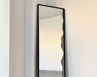 Blob mirror Full length ameba artisan Large Modern Wall Mirror Bathroom Vanity Decorative Industrial Rectangle Squiggle mirror black raw