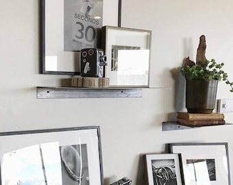 Handmade Metal Floating Shelf: Industrial Modern Steel, 5'' Deep