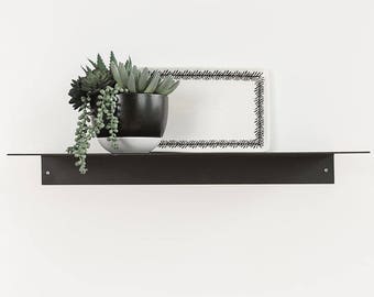 Handmade Metal Floating Shelf: Industrial Modern Steel Wall Shelves