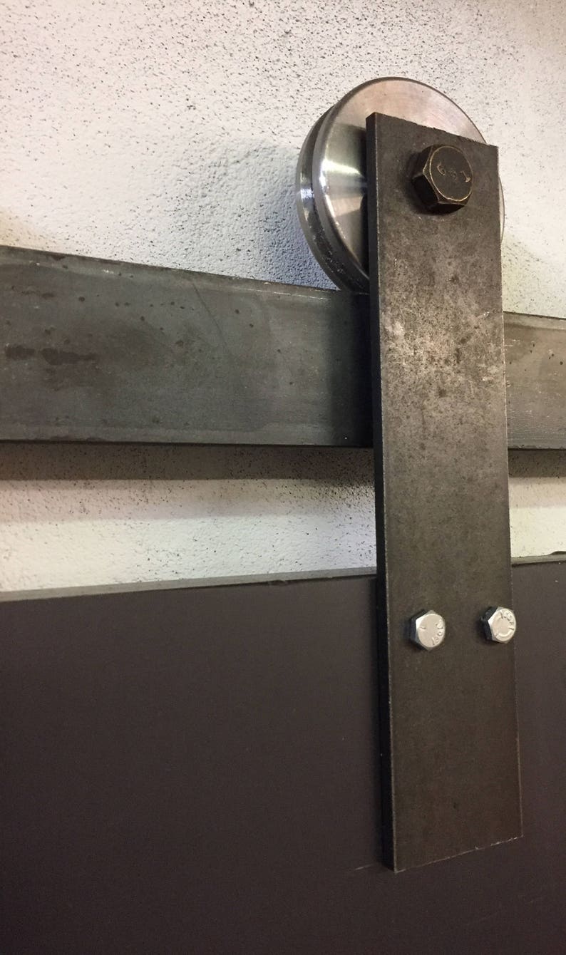 Steel Metal Barn Door Modern Hardware Complete Set Etsy