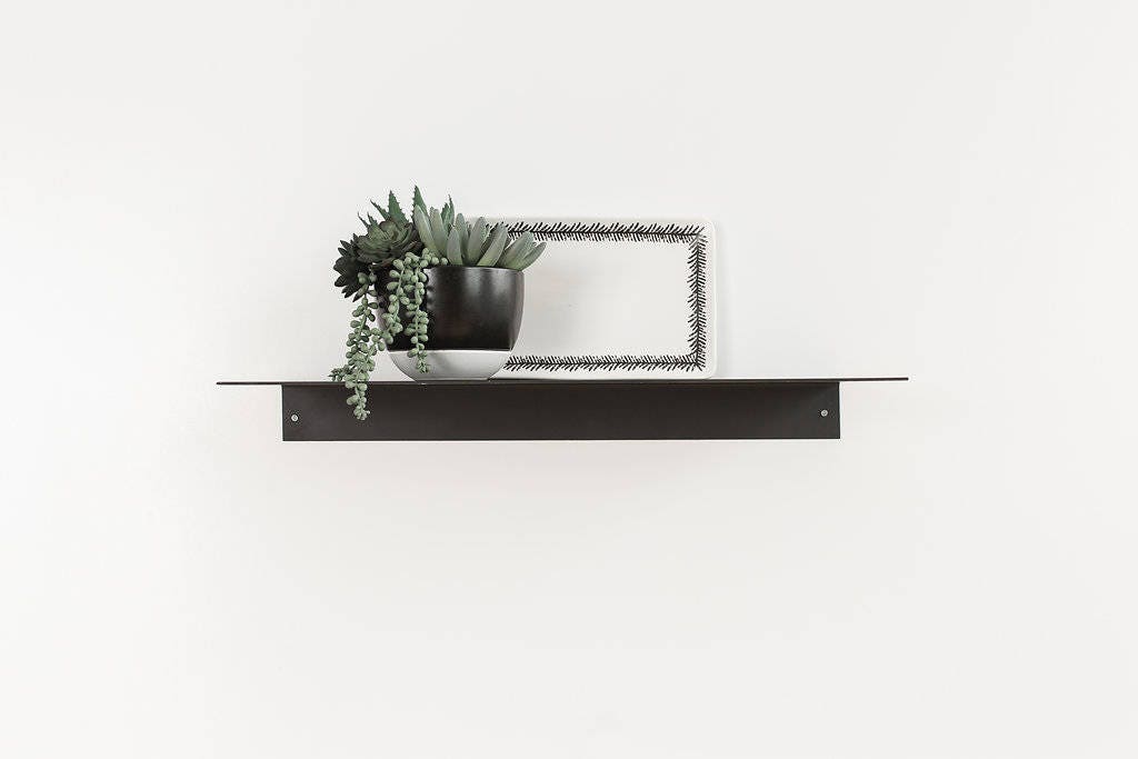 Black Metal Shelf – Industrial Shelving