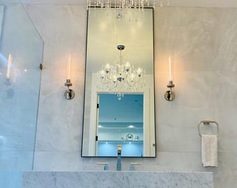 Custom Steel Frame Mirror: Handmade Modern Industrial Decor