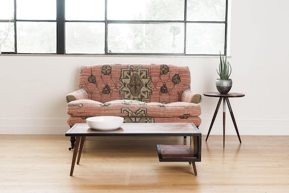 Wood Steel Coffee Table Metal Frame Mid Century Modern Industrial Furniture Living Room Small Walnut White Oak Wooden Handmade Handcrafted Etsy Italia