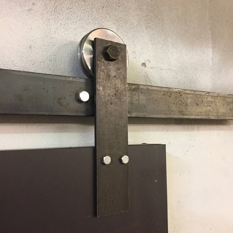 Steel Metal Barn Door Modern Hardware Complete Set Etsy