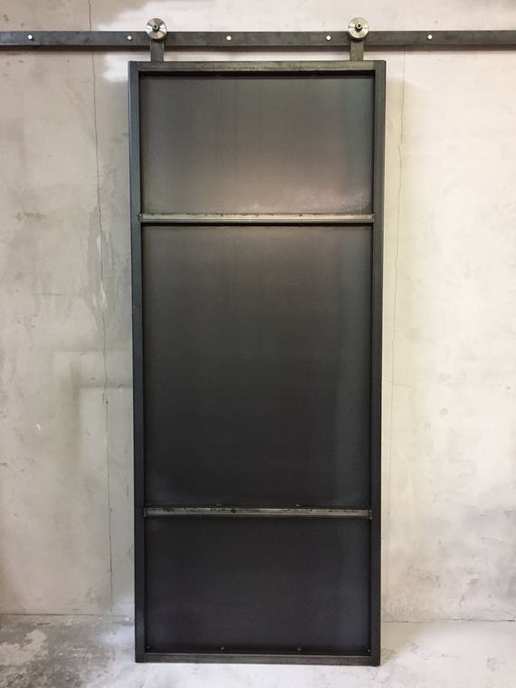 Industrial Metal Sliding Barn Door Steel Modern Custom Industrial Metal Sliding Barn Door, Steel Sliding Door