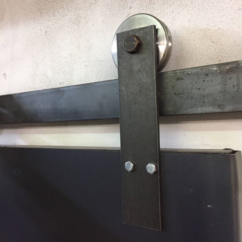 Steel Metal Barn Door Modern Hardware Complete Set Etsy