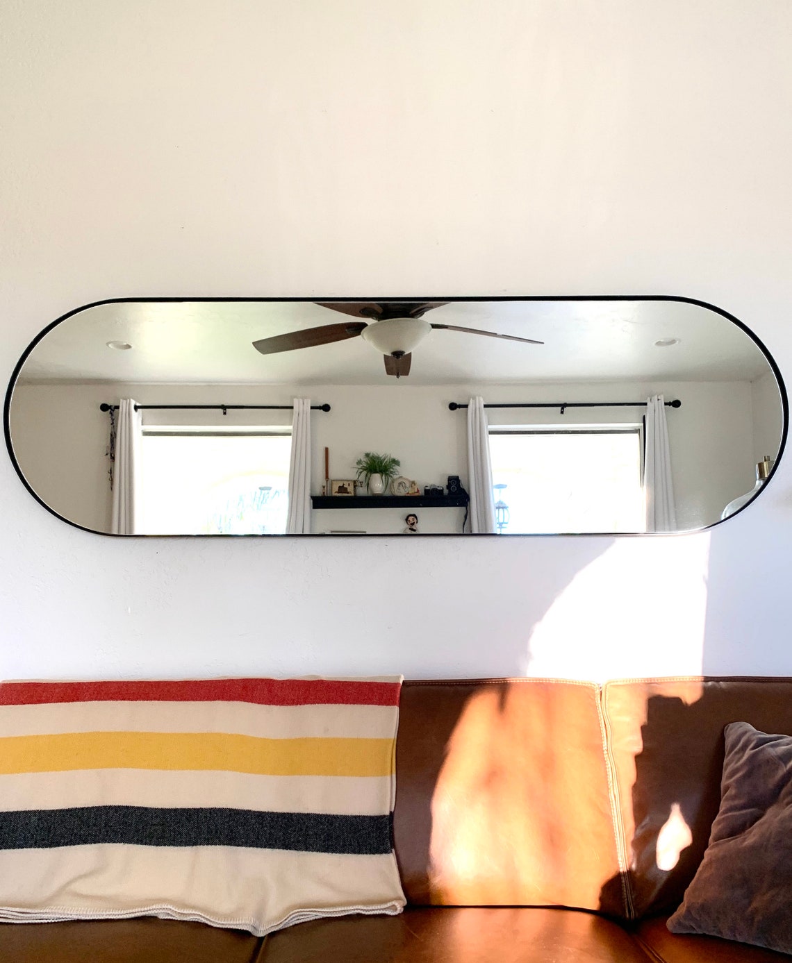 Full Length Large Modern Capsule Mirror Oval Vanity Decorative Etsy