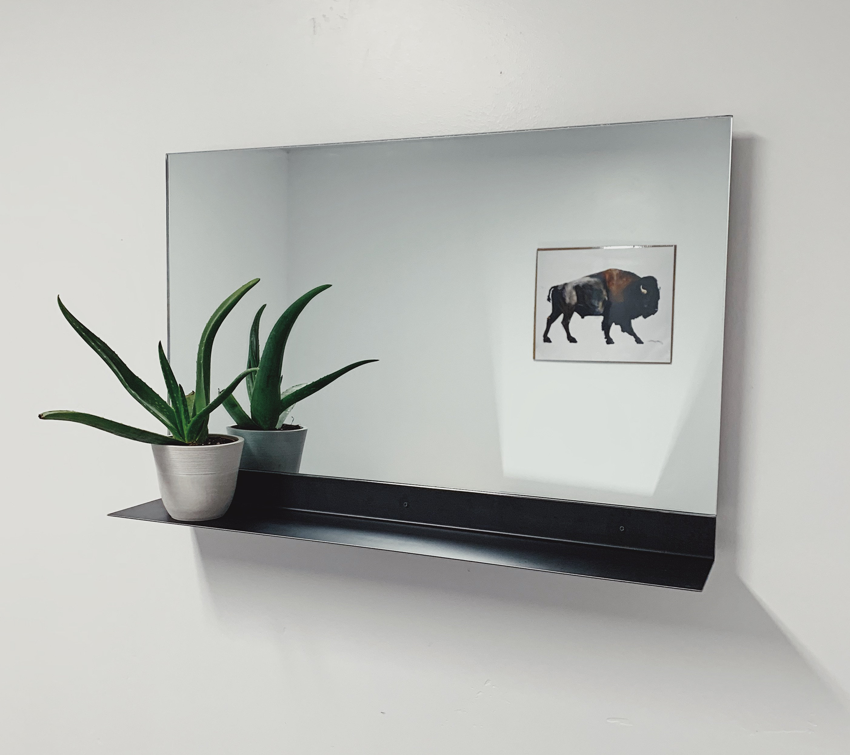 Large Modern Floating Shelf Mirror Bathroom Vanity Decorative Etsy UK