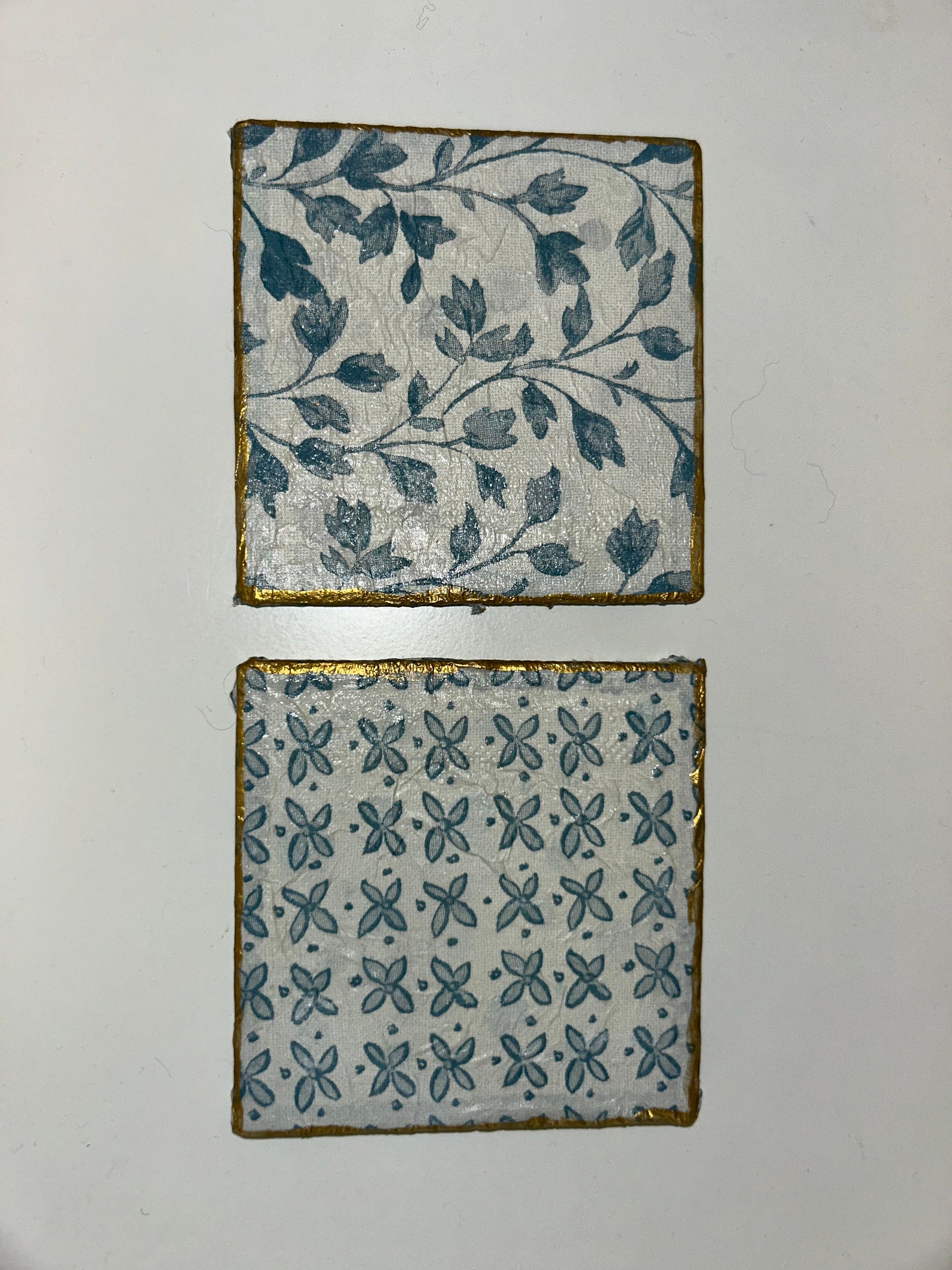 Blue - Handmade Cotton Coasters (Set of 2) 132 main image 1