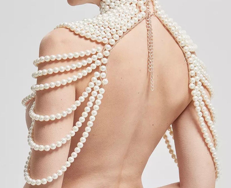 Pearl Armor Festival Accessories/ Burning Man/ Rave/Festival Fashion/ Festival Outfit image 5