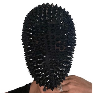 Black Spike Mask Festival Accessories/ Burning Man/ Rave/Festival Fashion/ Festival Outfit image 4