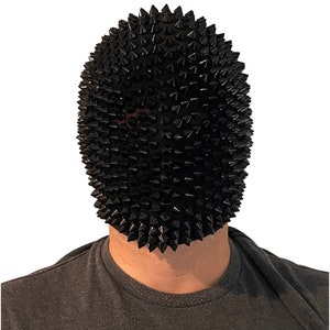 Black Spike Mask Festival Accessories/ Burning Man/ Rave/Festival Fashion/ Festival Outfit image 2