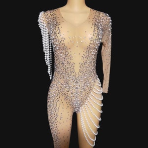 Pearls N Bass FULL Bodysuit Festival Accessories/ Burning Man/ Rave/Festival Fashion/ Festival Outfit image 6