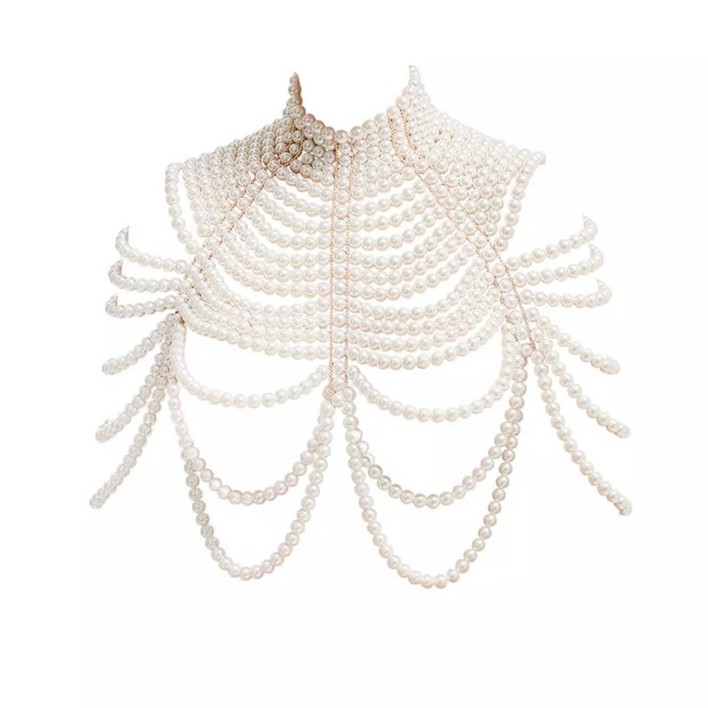 Pearl Armor Festival Accessories/ Burning Man/ Rave/Festival Fashion/ Festival Outfit White