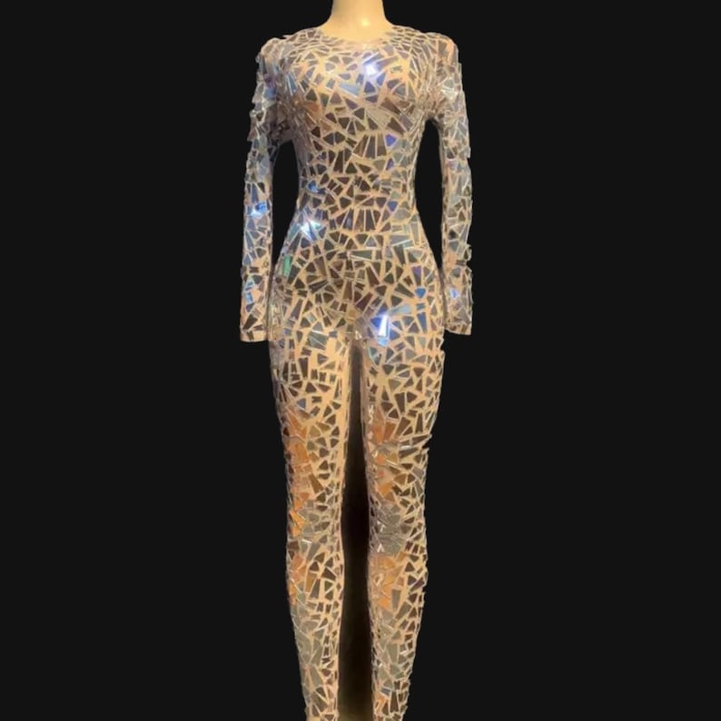 Mirror Me FULL Bodysuit Festival Accessories/ Burning Man/ Rave/Festival Fashion/ Festival Outfit image 1