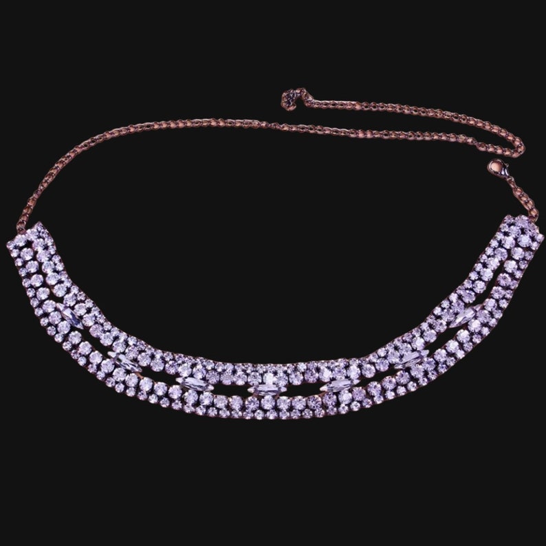 Rhinestone Choker Festival Accessories/ Burning Man/ Rave/Festival Fashion/ Festival Outfit image 4