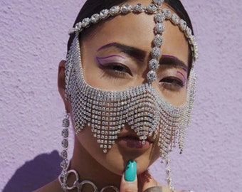 Goddess Mask- Festival Accessories/ Burning Man/ Rave/Festival Fashion/ Festival Outfit