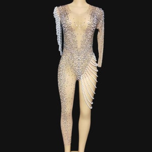 Pearls N Bass FULL Bodysuit Festival Accessories/ Burning Man/ Rave/Festival Fashion/ Festival Outfit image 1
