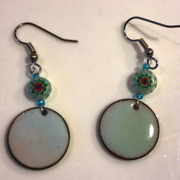 Emailliertem Kupfer mit Boho-Perle