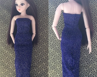 1/3 BJD Purple Sparkly Evening Gown lined - sold as is, read description