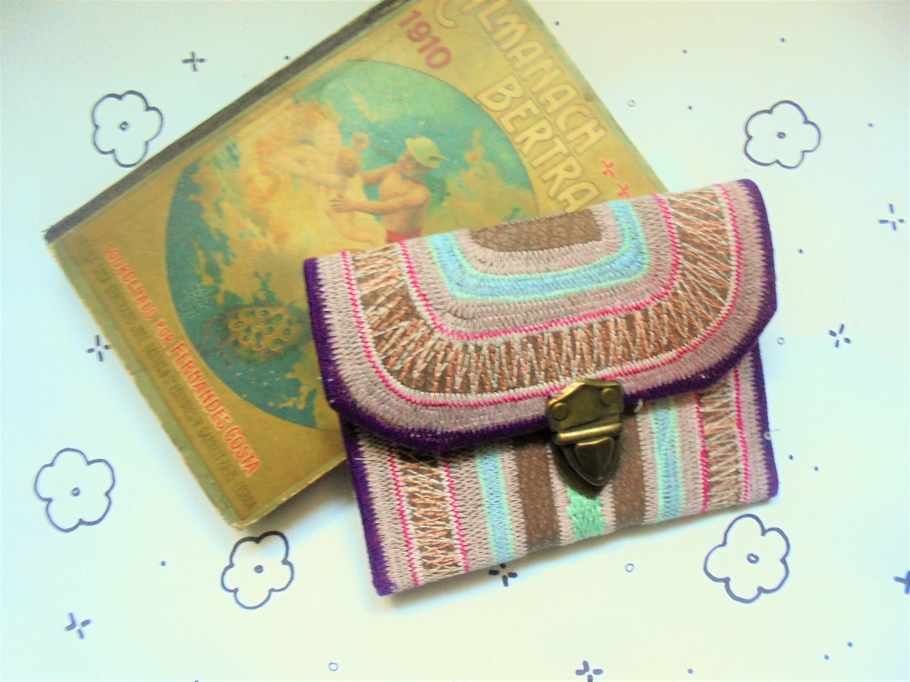 Original Boho Wallet For Coins Colorful Boho Purse Hippie Etsy
