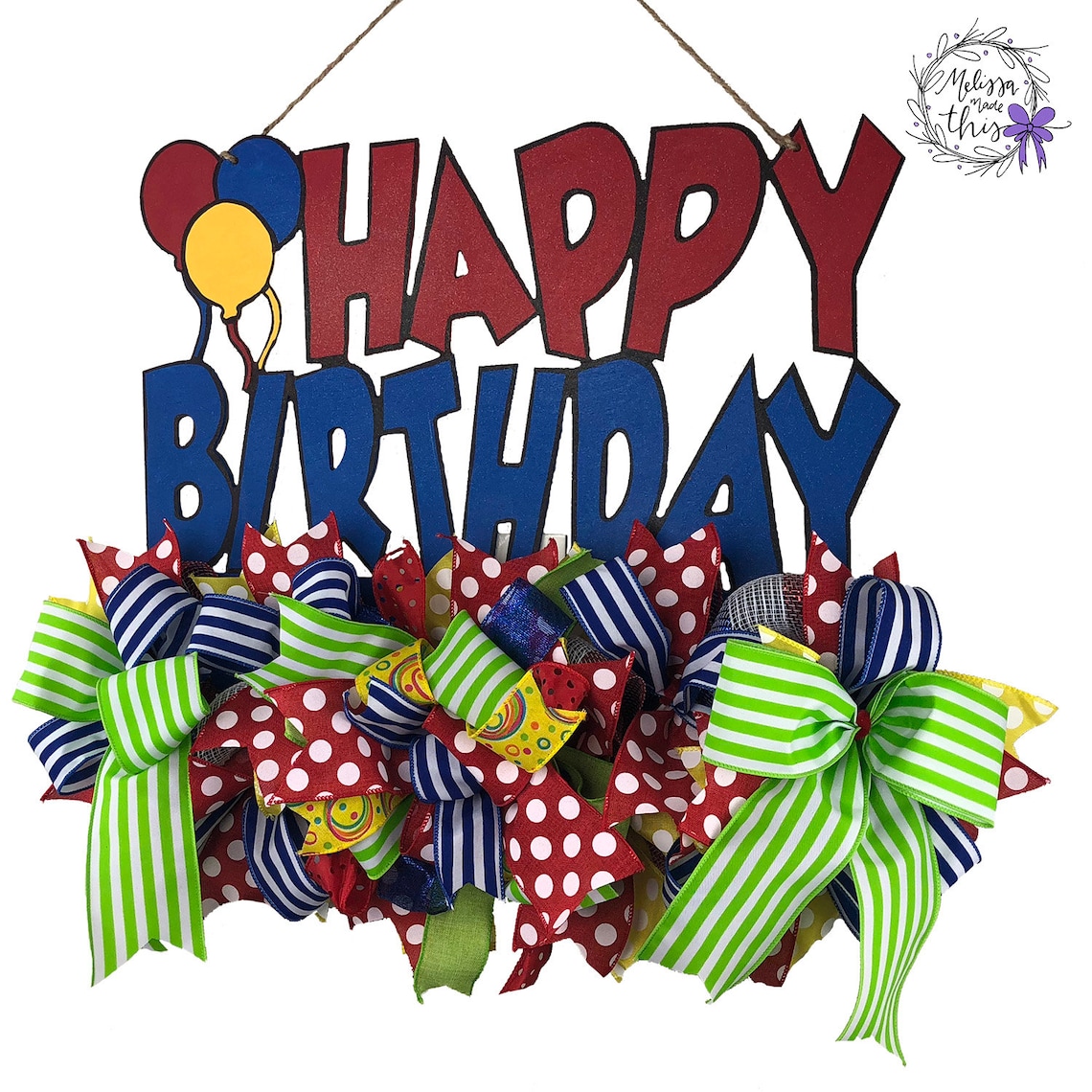 Happy Birthday Door Hanger Happy Birthday Wall Hanger Happy Etsy