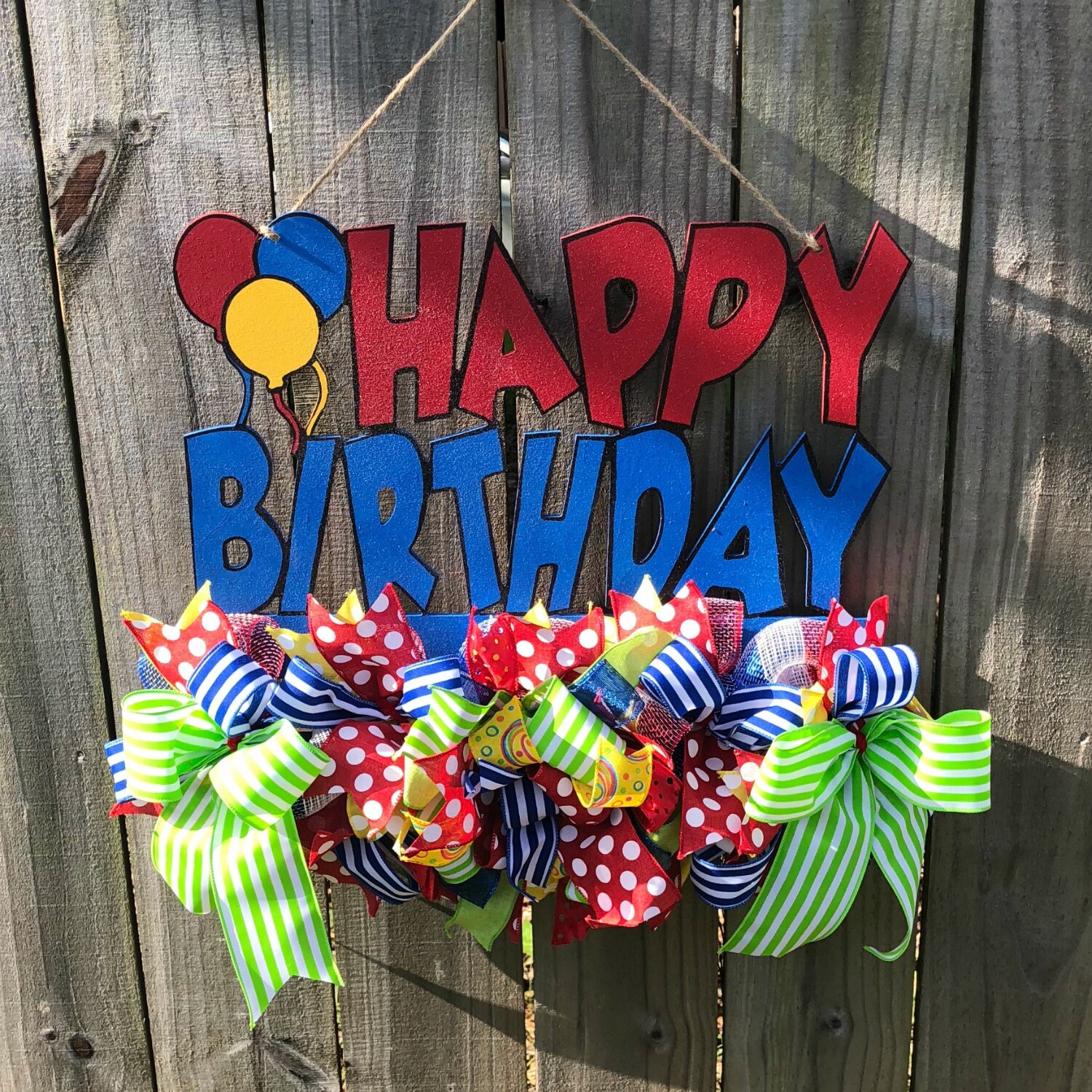 Happy Birthday Door Hanger Happy Birthday Wall Hanger Happy Etsy