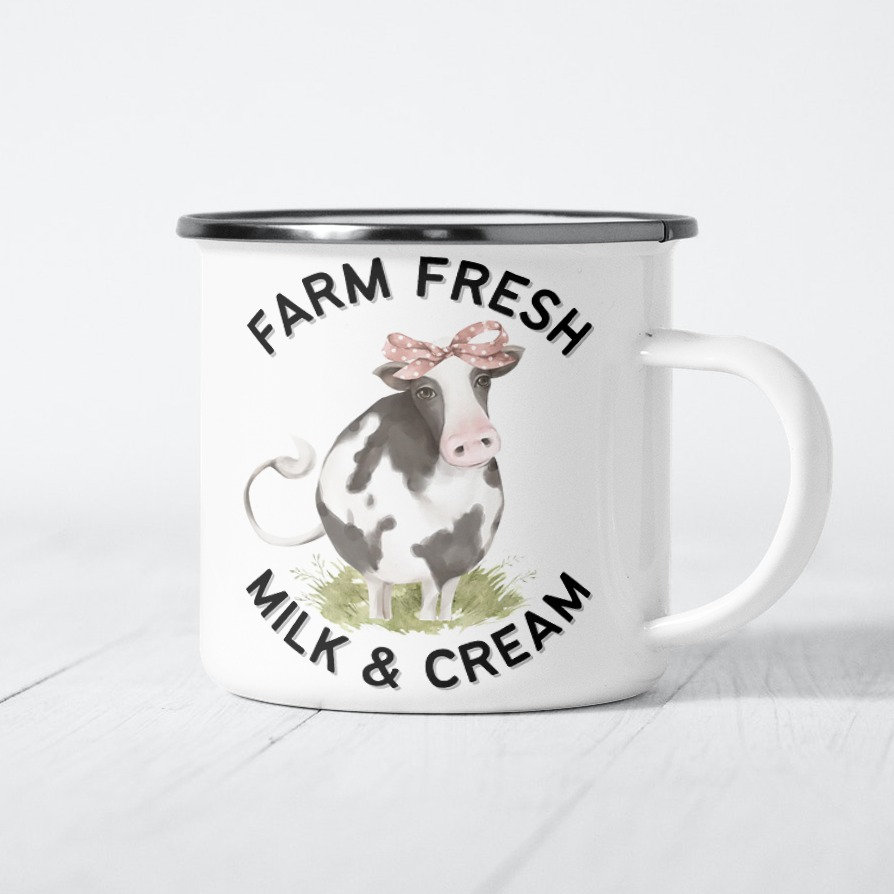 Farm Fresh Milk & Cream Cow Design farmhouse Country Decor - Etsy