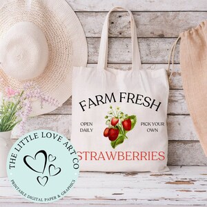 Conception de fraises fraîches de la ferme, PNG, fraise, enseigne du marché de producteurs, conception de sublimation de fraises, téléchargement numérique instantané