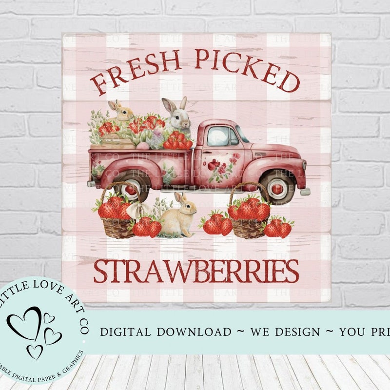 Strawberry Farm Sign - Etsy