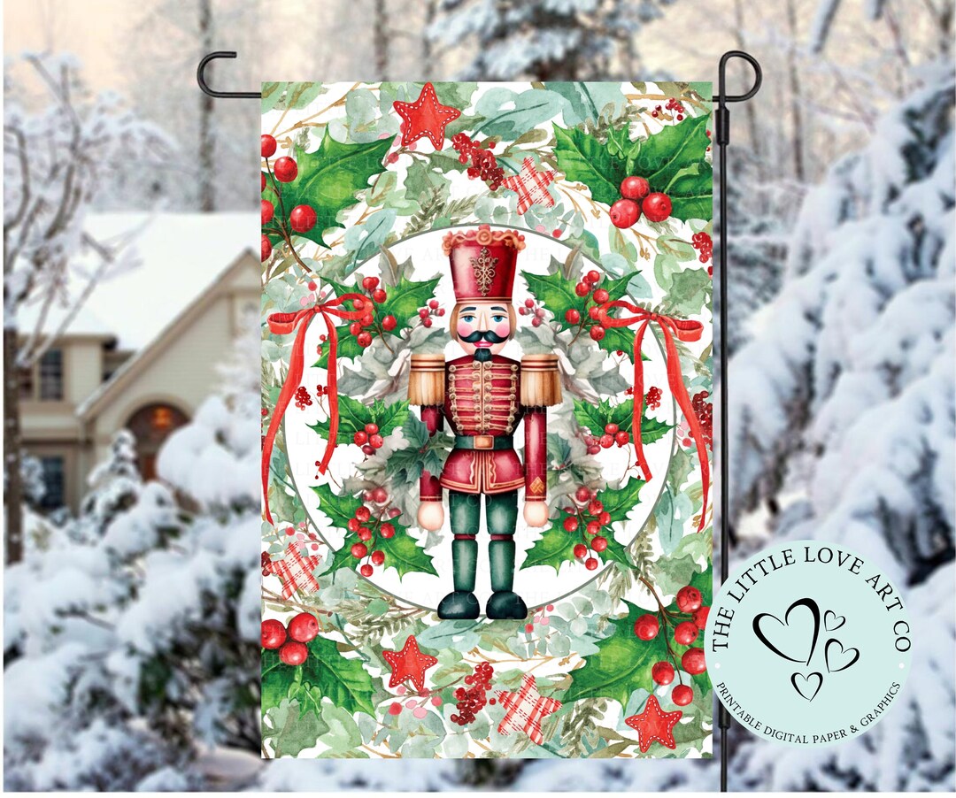 Nutcracker Flag Sublimation Design Holidays Yard Flag Etsy