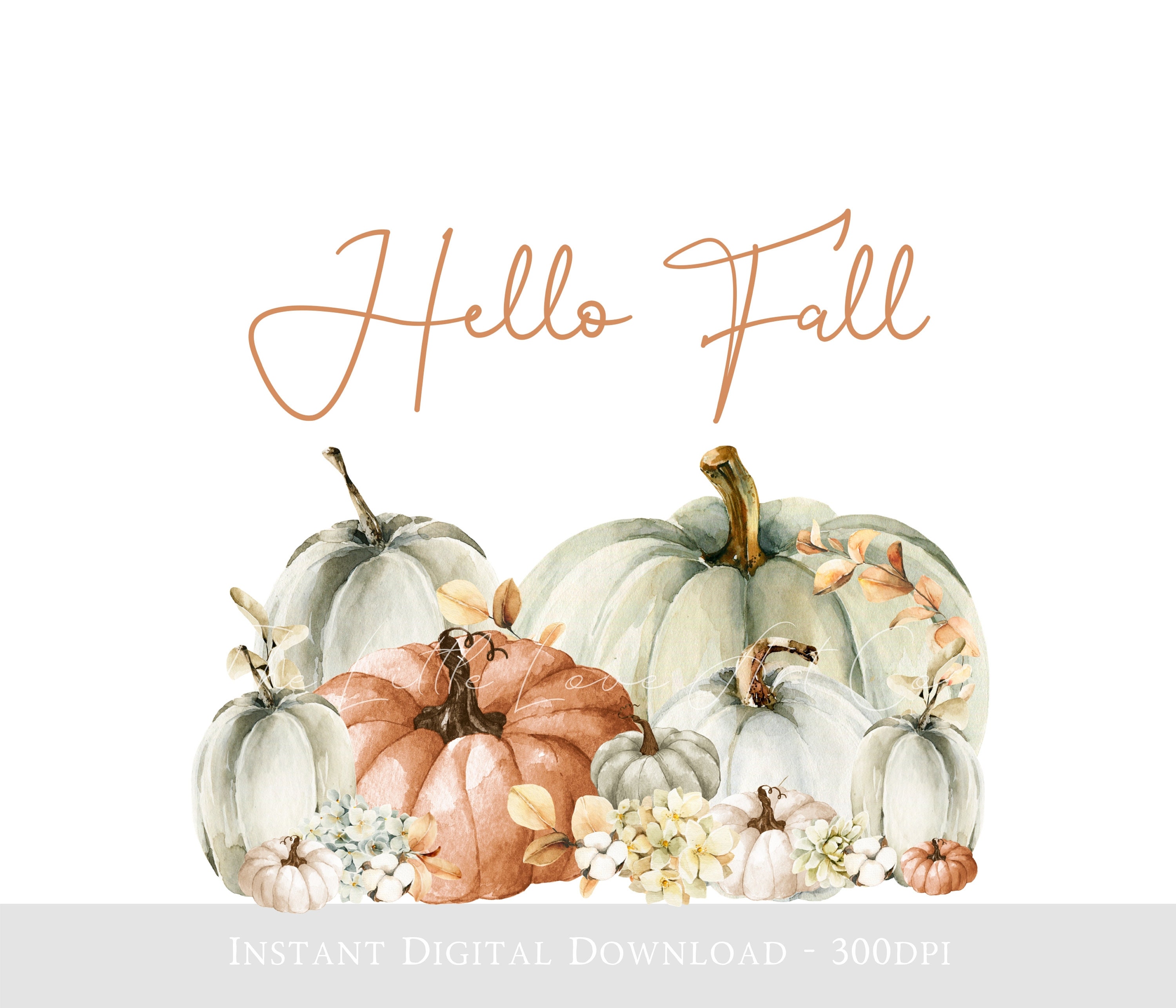 Hello Fall Pumpkin Sign Design Farmhouse Decor Pastel - Etsy UK