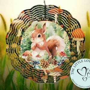 Écureuil des bois couronne de sublimation, écureuil girouette Design, PNG, décoration automne automne, téléchargement immédiat