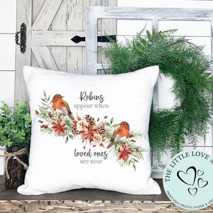 Roodborstjes verschijnen wanneer dierbaren in de buurt zijn PNG, Robin PNG, Memorial, In Memory, Remembrance Sublimation Design, Instant Digitale Download