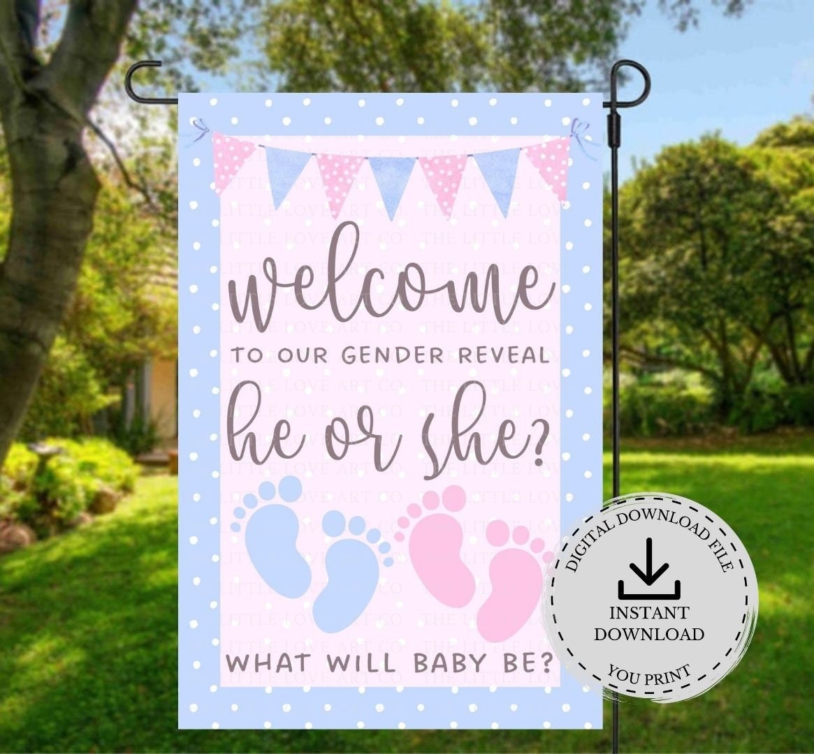 It's A Boy! Gartenflagge – Doppelseitiges Banner Zur Schwangerschaftsankündigung (30,5 X 45,7 Cm, Wetterfest)