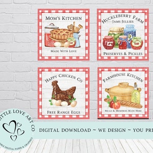 Farmhouse Kitchen Mini Tiered Tray Sign Designs, Farmhouse Decor, Mom's Kitchen Mini Sign, Kitchen Sign, Digital Paper, DIGITAL DOWNLOAD