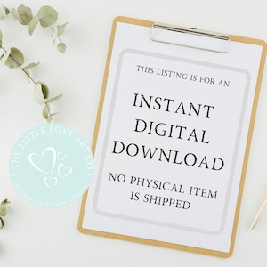 Pu&ograve; includere: Un portafoglio marrone con un foglio di carta bianco che dice "Questo annuncio &egrave; per un download digitale istantaneo. Nessun articolo fisico viene spedito."