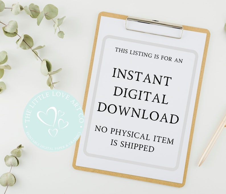 Pu&ograve; includere: Un portafoglio marrone con un foglio di carta bianco che dice "Questo annuncio &egrave; per un download digitale istantaneo. Nessun articolo fisico viene spedito."