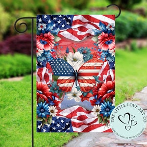 Bienvenue 4 juillet jardin drapeau sublimation design, drapeau patriotique, 4 juillet, décoration de jardin jour de l'indépendance, drapeau de porche des Etats-Unis, téléchargement numérique