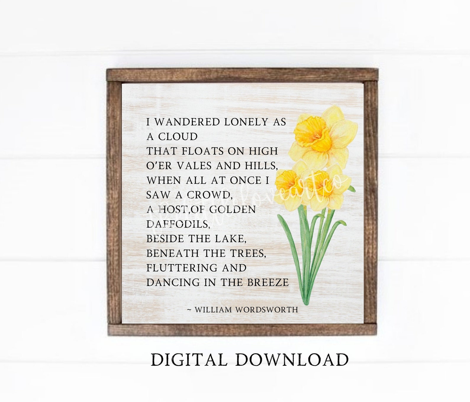 Wordsworth Daffodils Poem Spring Decor Daffodils Printable Etsy wordsworth-daffodils-poem-spring-decor-daffodils-printable-etsy