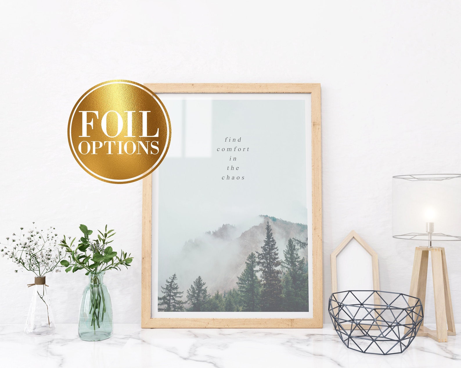 Find comfort in the chaos print positive quote prints Etsy