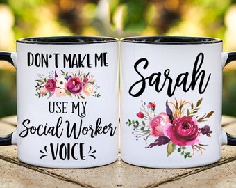 Social Worker Gift, Social work Grad Gift, Social Worker Mug, Gift for Social Worker, Customizable Mug, Personalized mug, Cute Coffee Mug