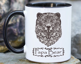 Papa Bear mug, Daddy Bear, Father Bear, Dad Mug, Customizable Father's Day, Mug from kids, Father's Day Mug, gift for dad, travel mug