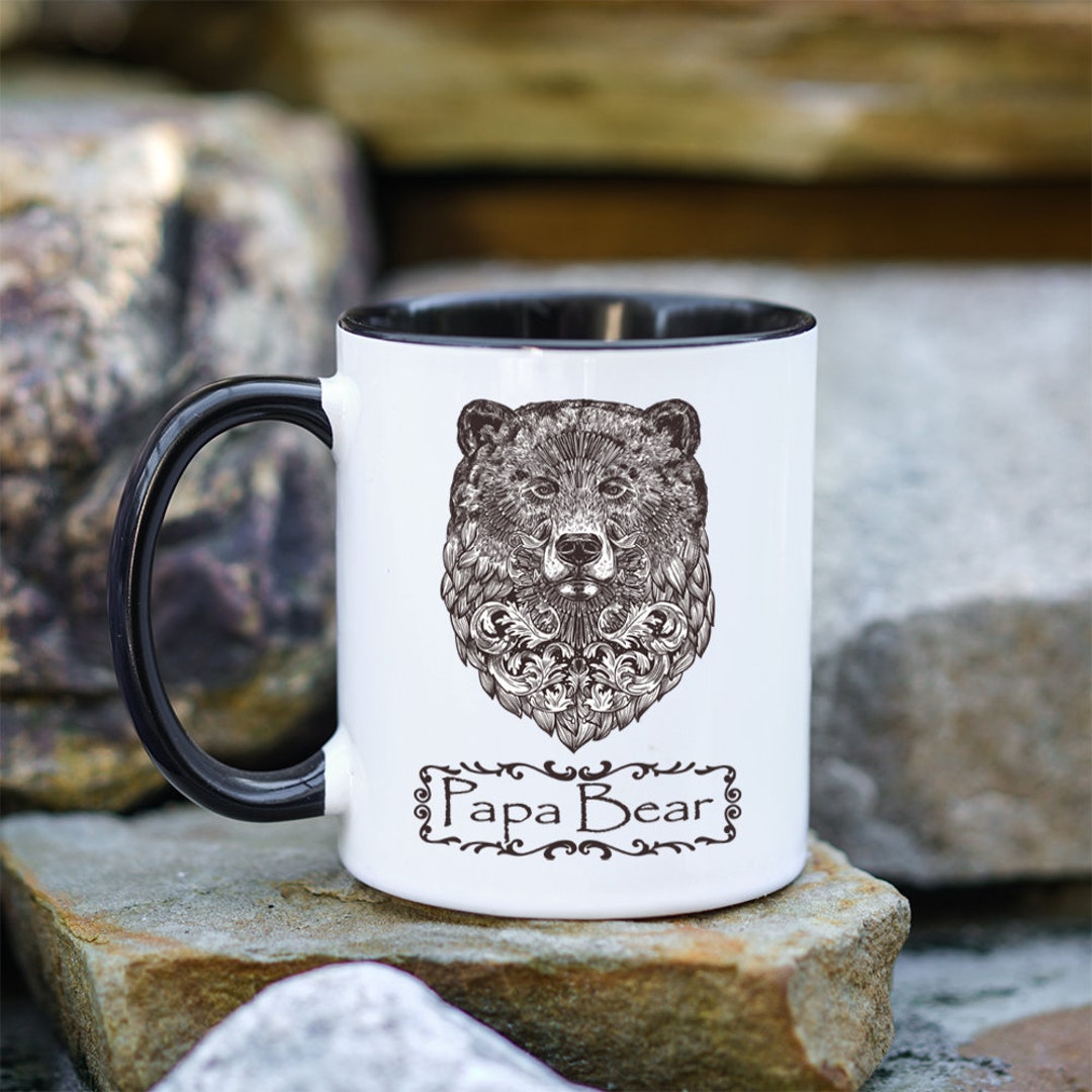 Acen Merchandise Tazza con scritta in lingua tedesca Papa Orso, tazza di Natale, regalo divertente, tazza