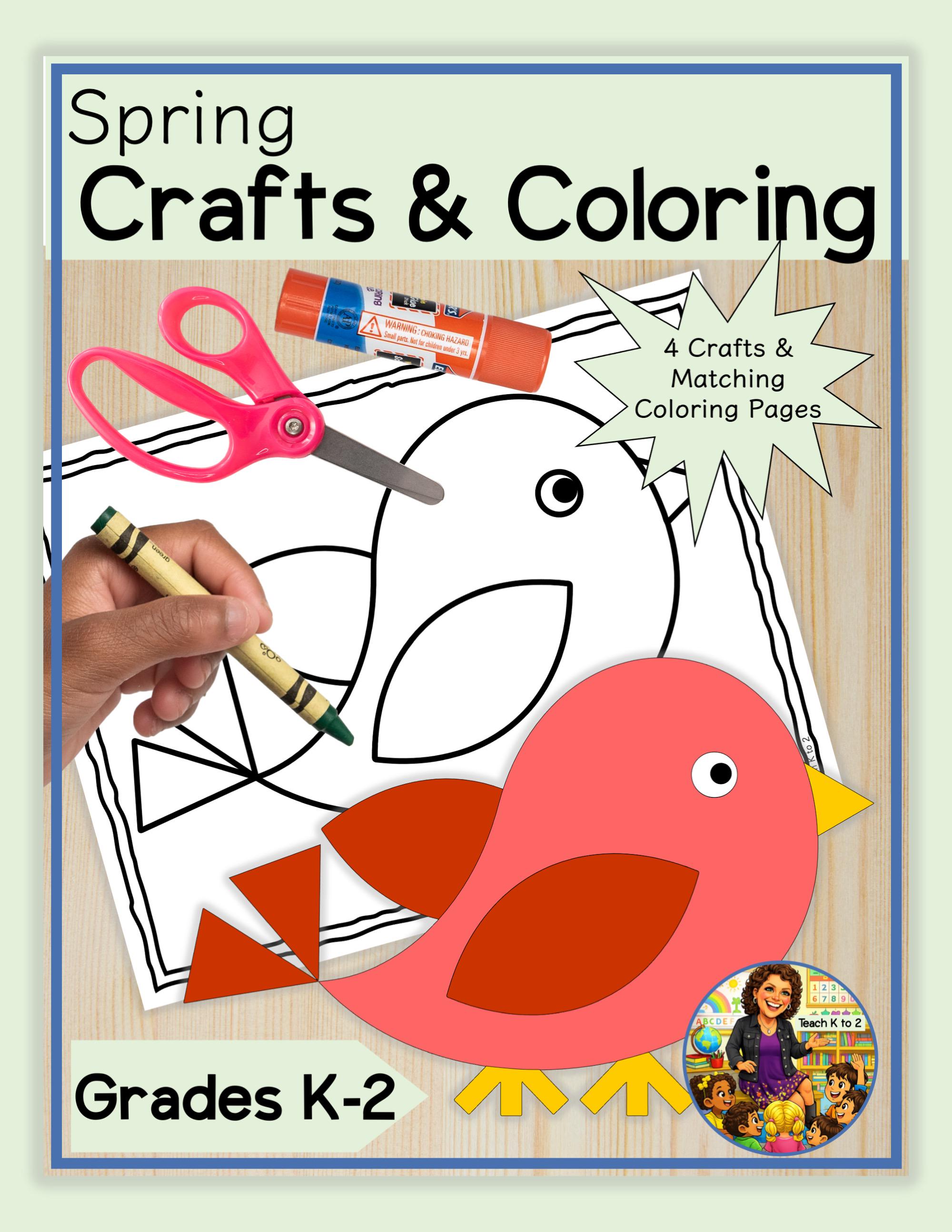 Printable Spring Birds Printable Spring Bird Craft and Coloring Pages | Rainy Day Screen Free ...