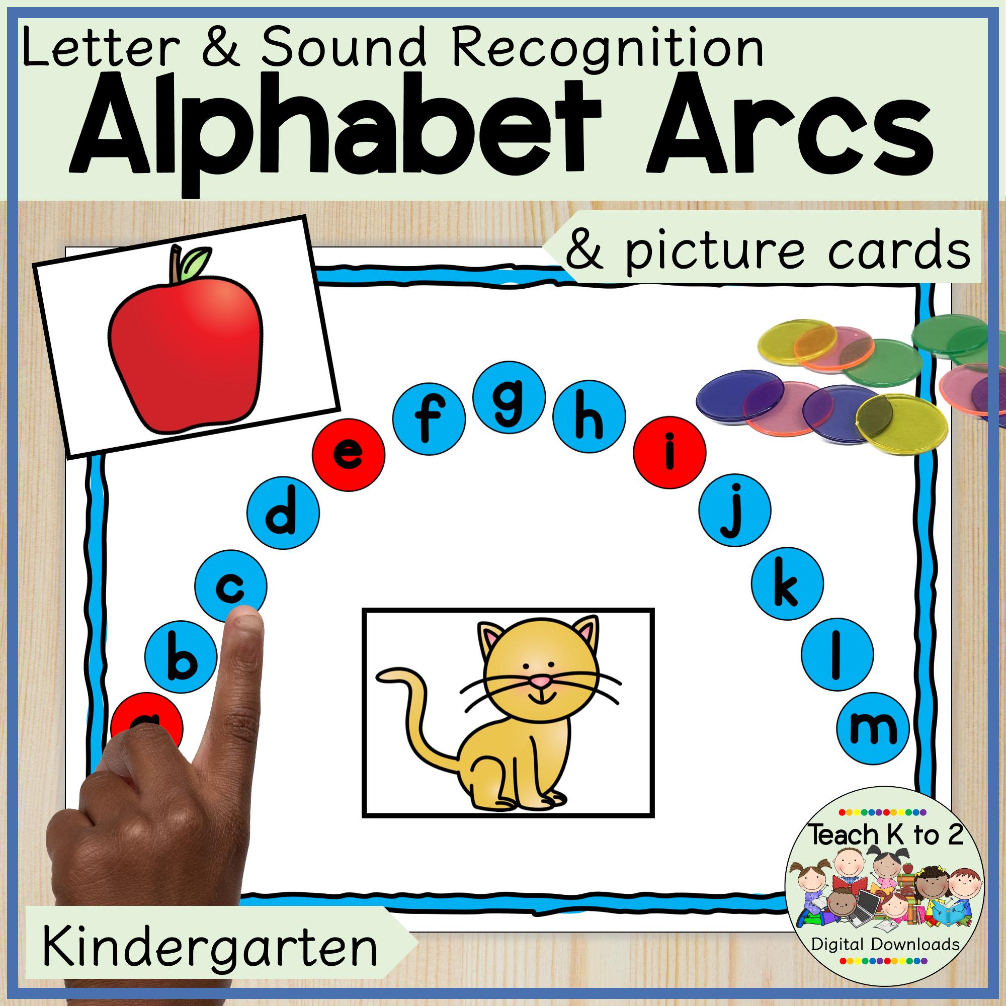 Alphabet Arcs With Picture Cards for Beginning Sounds and Letter