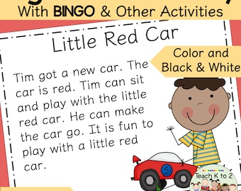 Sight Words Story/Decodable Reader/Easy Reading for Kindergarten and Grade 1/BINGO Game/Sight Words Coloring/Word Search Puzzle