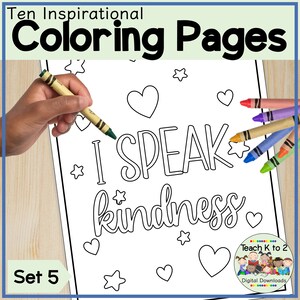 Inspirational Positive Messages to Color/Self-Esteem/Teachers/Parents/Guidance Counselors/Motivational Coloring/Mindfulness/Rainy Day Recess