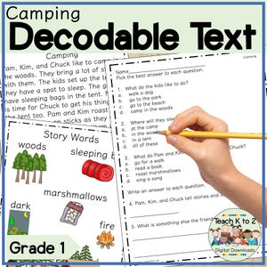 Decodable Text With Comprehension Questions and Activities for First Grade Small Group Phonics or Reading Instruction