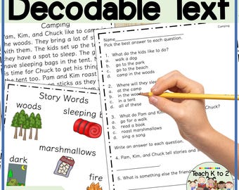 Decodable Text With Comprehension Questions and Activities for First Grade Small Group Phonics or Reading Instruction
